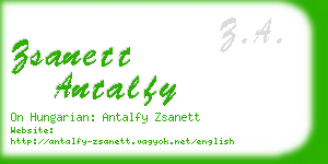 zsanett antalfy business card